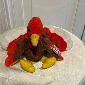Ty Beanie Baby Gobbles Turkey Thanksgiving Animal Toy